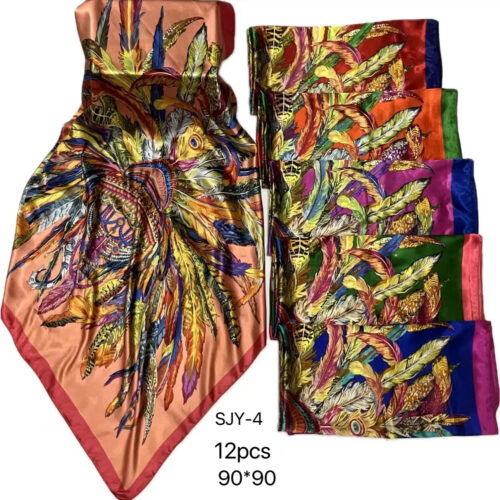 Pañuelo Estampado Plumas