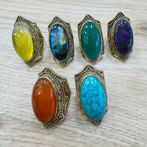 Anillo Dorado Piedra Grande
