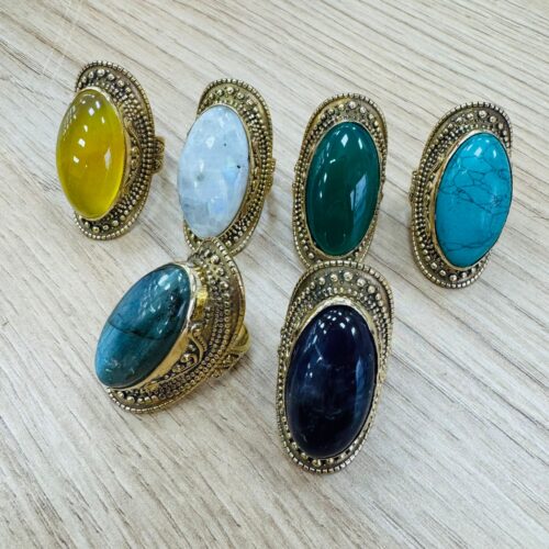 Anillo Dorado Piedra Grande