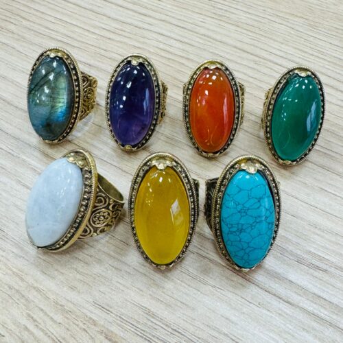 Anillo Dorado Piedra Grande