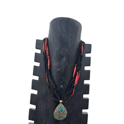 Collar Bolitas Detalle Étnico