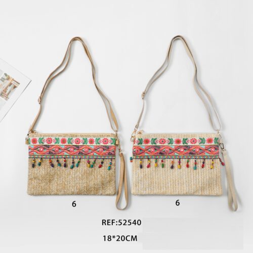 Bolso Bandolera Étnico Detalle Bolitas