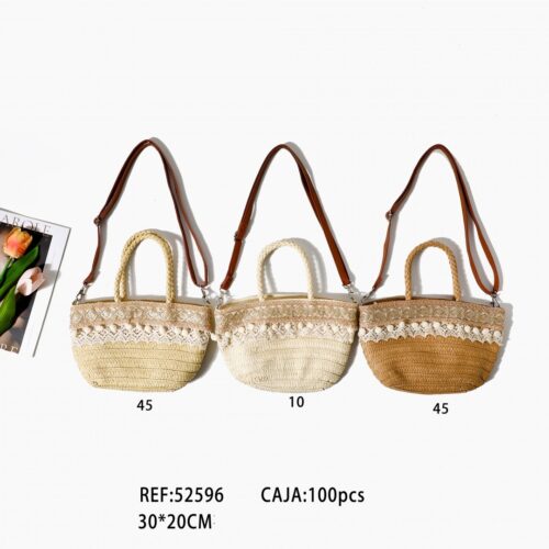 Bolso Ético Borlas Blancas