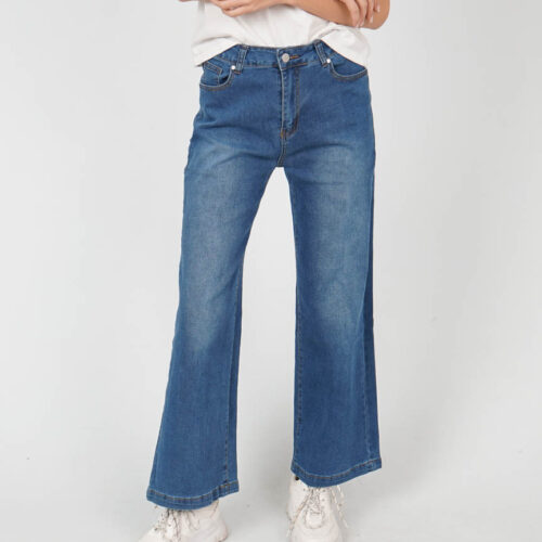 Pantalón Vaquero Oscuro Ancho