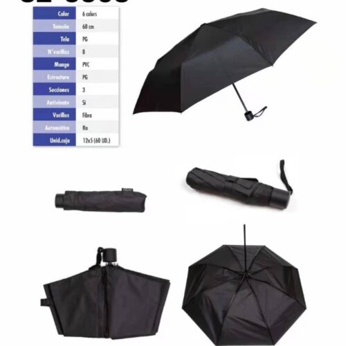 Paraguas Plegable Negro