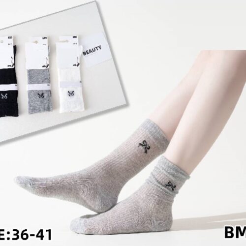 Calcetines Mujer Lisos Detalle Lazo