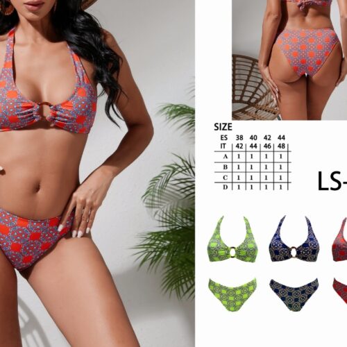 Bikini Estampado con Aro de Coco 38-44
