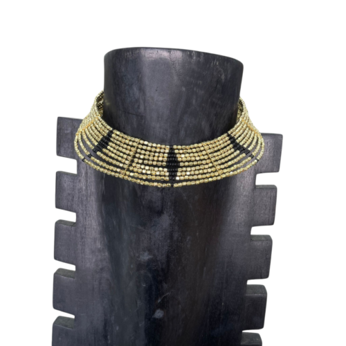 Collar Choker Bolitas Dorado Colores Surtidos