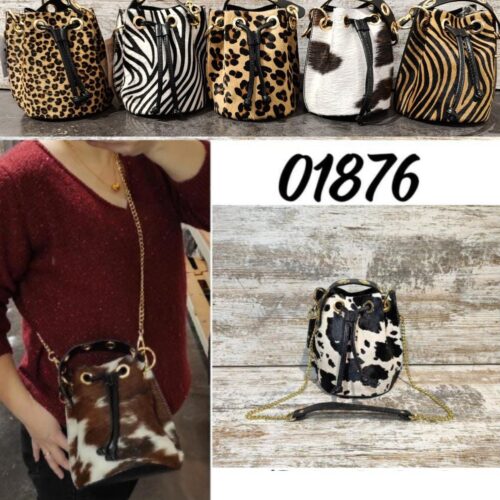 Mini Bombonera Piel Animal Print