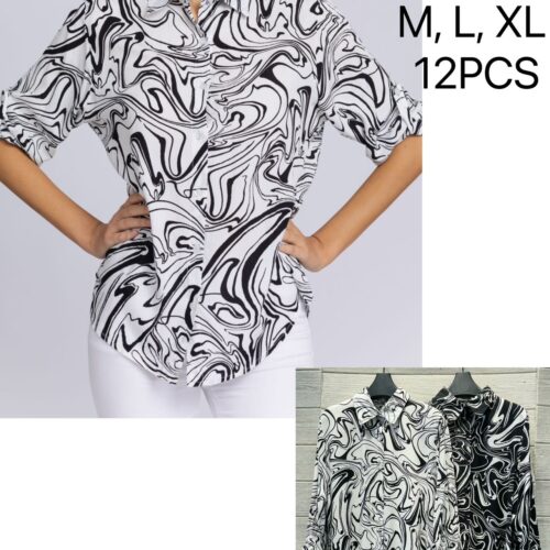 Camisa Estampada  Manga 3/4