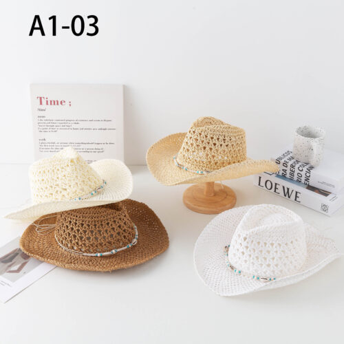 Sombrero Mujer Detalle Bolitas