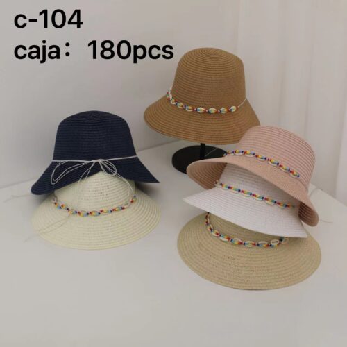 Sombrero Mujer Detalles Conchas