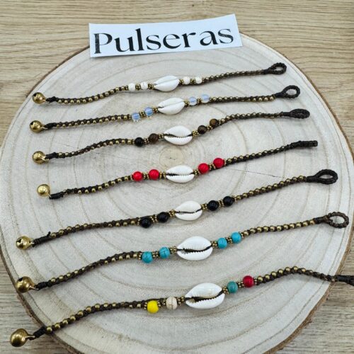 Pulsera Tailandia  Bolitas Concha