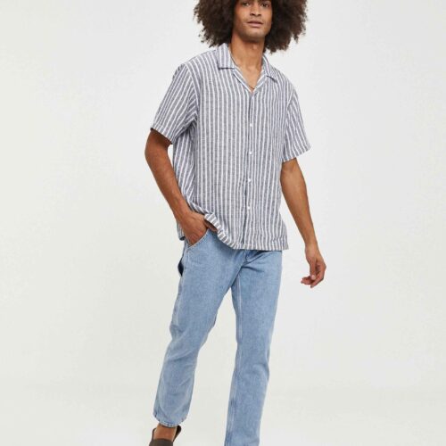 Camisa Manga Corta Rayas Azules