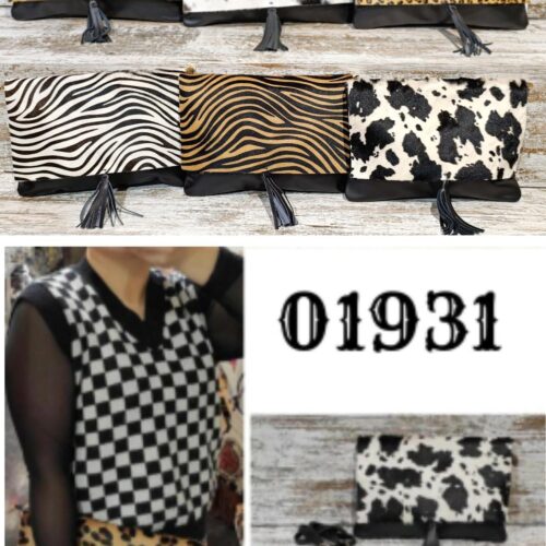 Bandolera Piel Animal Print Solapa