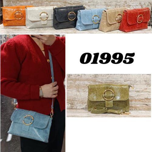 Bolso Bandolera Broche Dorado