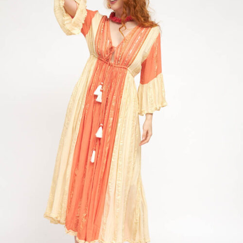 Vestido Lurex Bordado