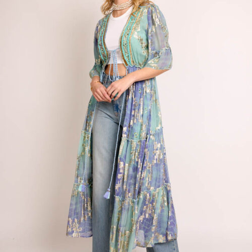 Kaftan TieDye Lurex Bordado