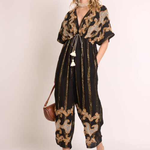Mono Lurex Encaje Y Bordado