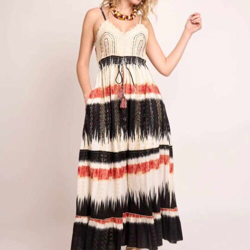 Vestido Crochet TieDye Bordado