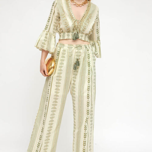 Conjunto Lurex Étnico Bordado