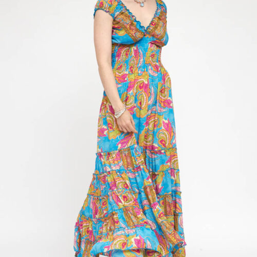 Vestido Estampado Nido De Abeja