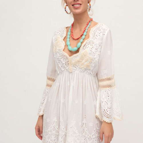 Vestido Corto Shifli Bordado