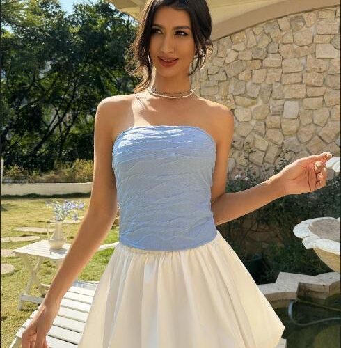 Top Liso  Escote Palabra de Honor