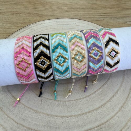 Pulsera Miyuki  11 Líneas Multicolor