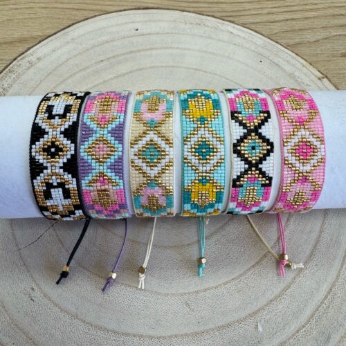 Pulsera Miyuki  11 Líneas Multicolor