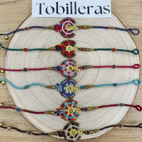 Tobillera Bolitas Detalle Dorado