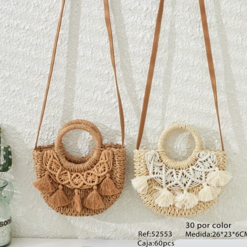 Bolso Medialuna Étnico Borlas