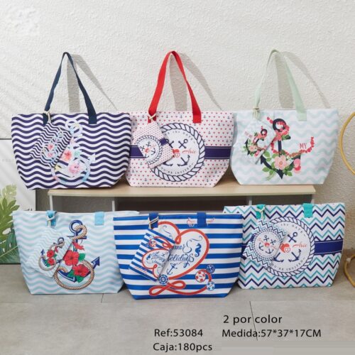 Bolso de Playa Estampado Anclas