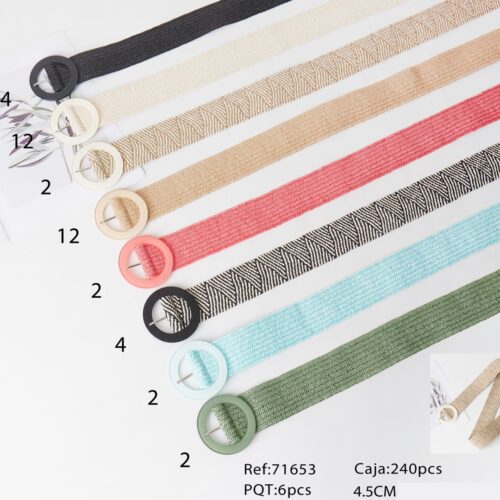 Cinturón Elástico Hebilla Redonda