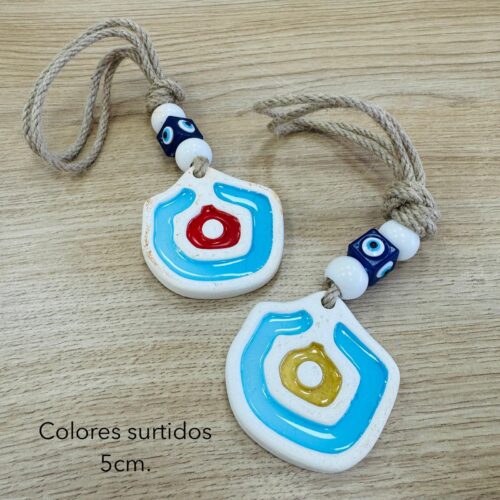 Colgador  Cerámica Ojo Turco Colores Surtidos