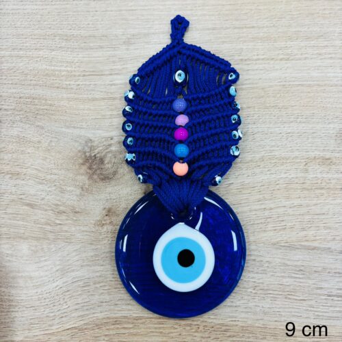 Colgador Macramé Ojo Turco Bolitas Multicolor