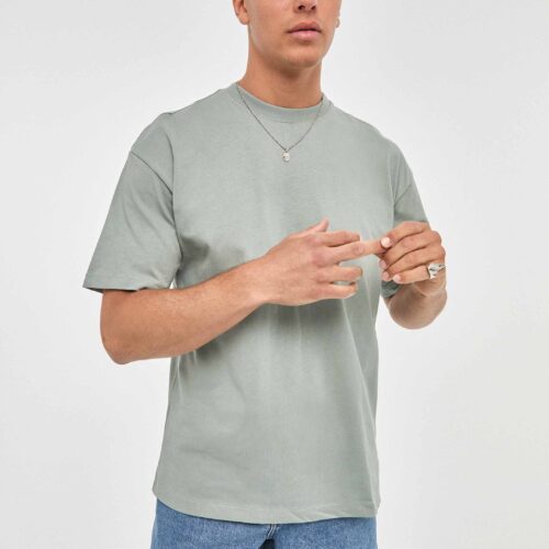 Camiseta Verde Básica Oversize Manga Corta