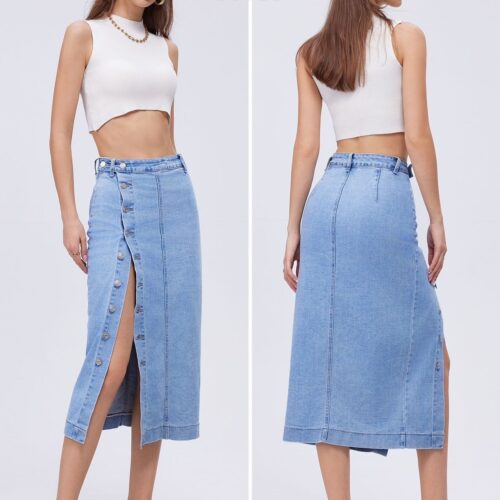 Falda Vaquera Lateral Botones