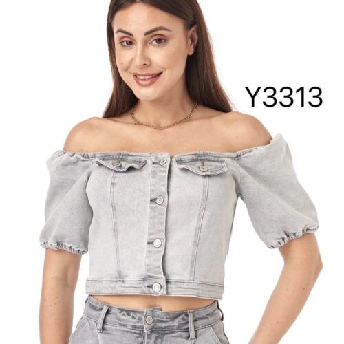 Crop Top Vaquero Gris