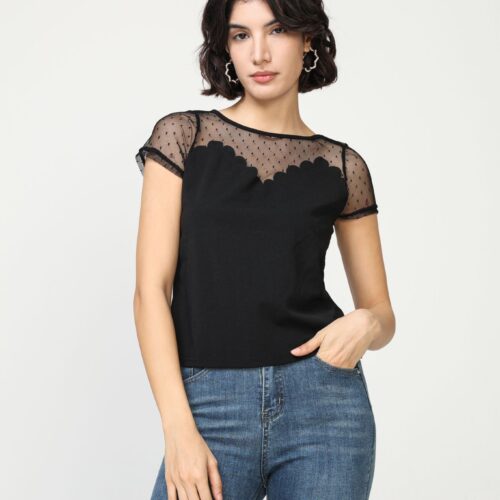 Camiseta Negra Combinada