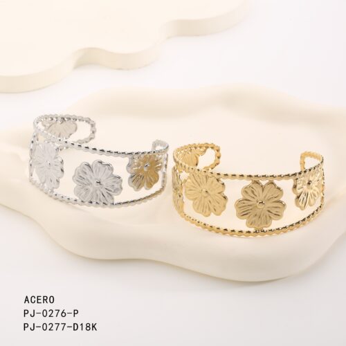 Brazalete Acero Flor