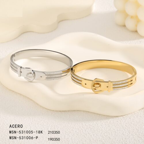 Pulsera Rígida Acero Cinturón