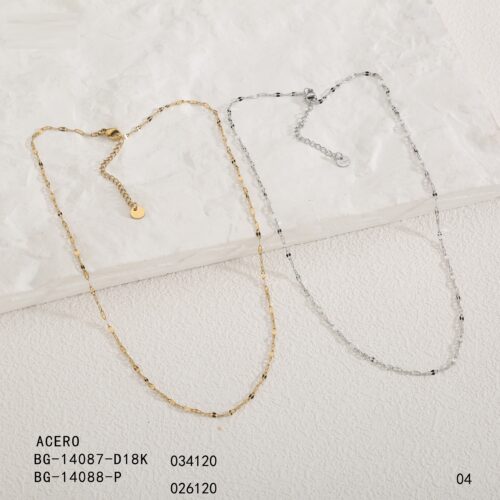 Collar Cadena Fina Eslabones Acero