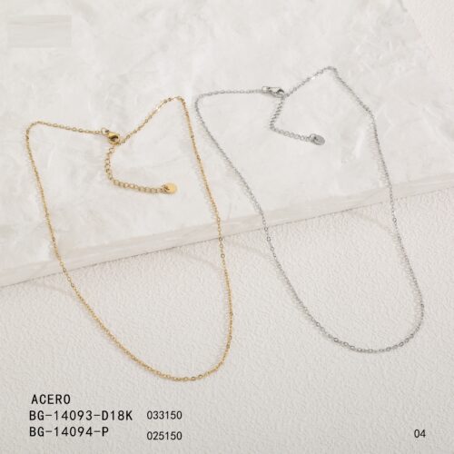 Collar Cadena Fina Acero