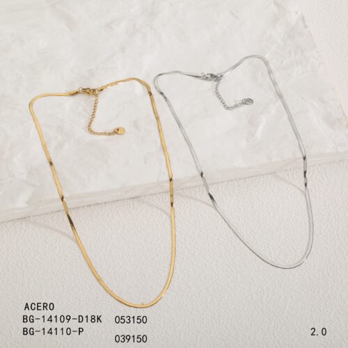 Collar Cadena Serpiente Acero