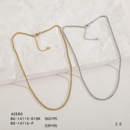 Collar Cadena de Caja Acero