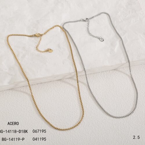 Collar Cadena de Caja Acero