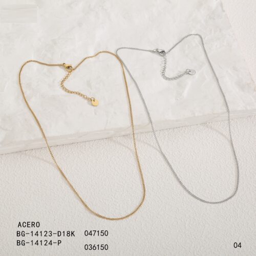 Collar Cadena Fina Acero