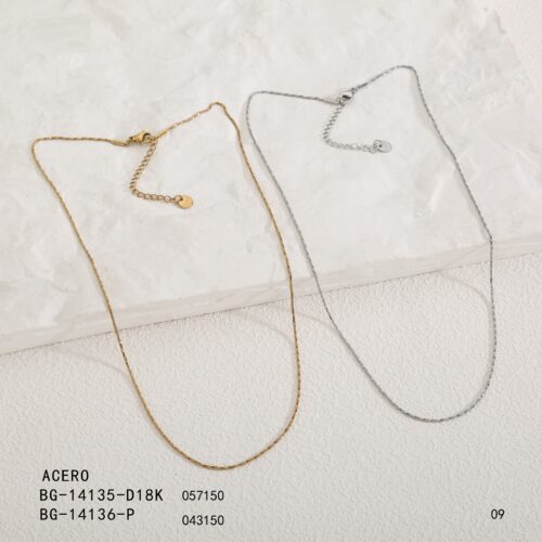 Collar Cadena Fina Acero