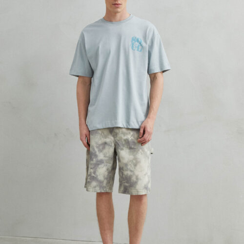 Camiseta Manga Corta Gris Estampado 'Soul'